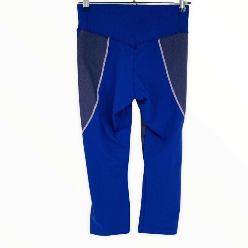 Nike Dri-Fit Leggings Crop Purple Small Women High Waist Workout Athletic Pants - Picture 2 of 3